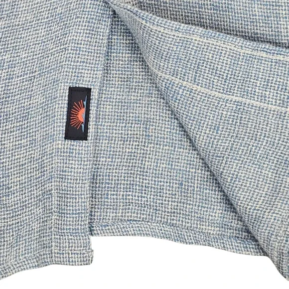 NWT Faherty Shirt Mens XXL Blue Linen Palma Short Sleeve Coastal Casual Nautical - Picture 7 of 11